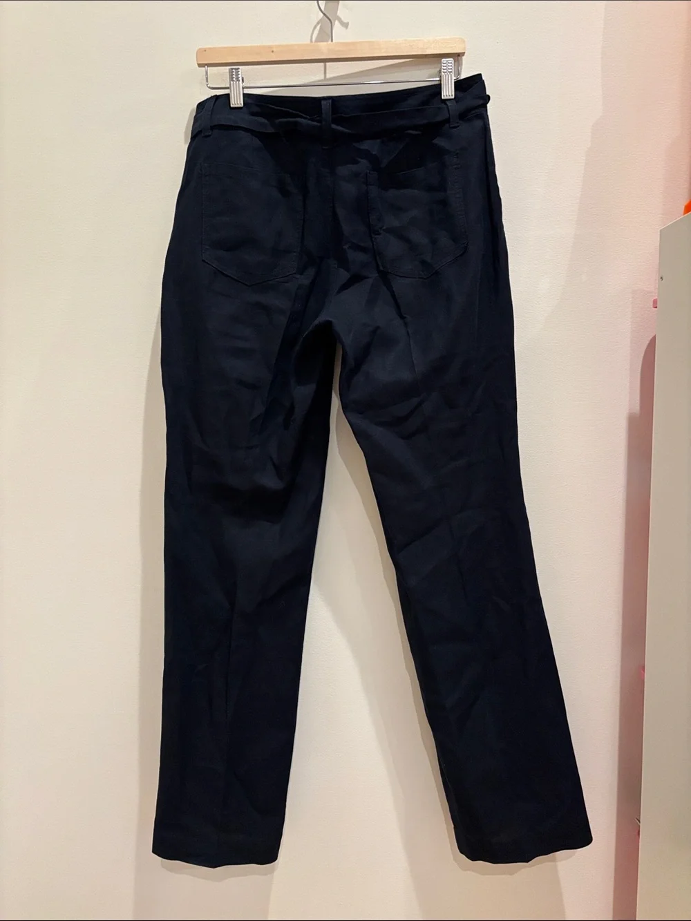 Banana Republic Women’s Trousers Martin Linen Blend Navy Size 10